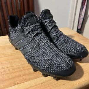 Adidas UltraBoost Cleats- Shadow Edition Black/Grey Heather